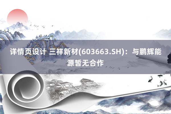 详情页设计 三祥新材(603663.SH)：与鹏辉能源暂无合作